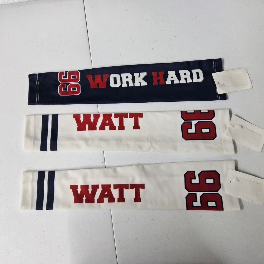 Watt Arm‎ Sleeves Work Hard Dream Big 99 JJ Watt Football Athletic New